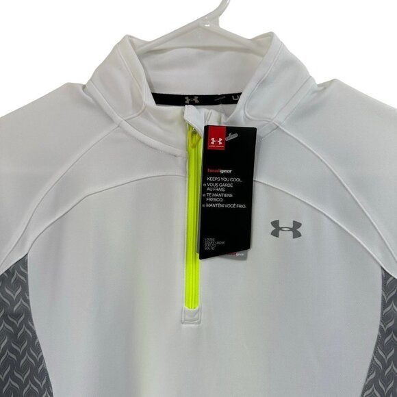 Under Armour Women’s White Long Sleeve 1/4 Zip, Medium - Picture 8 of 9